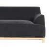Beliani Trivietė kampinė sofa SOSJO, juoda, dešininė