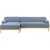 Beliani Trivietė kampinė sofa SOSJO mėlyna, dešininė
