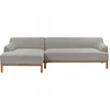Beliani Trivietė kampinė sofa SOSJO šviesiai pilka dešininė