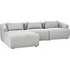 Beliani 3-vietė kampinė sofa SVANSELE šviesiai pilka dešininė