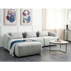 Beliani 3-vietė kampinė sofa SVANSELE šviesiai pilka dešininė