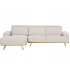 Beliani 3 vietų kampinė sofa NORA, smėlio spalvos, dešininė