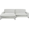 Beliani 3 vietų kampinė sofa MALOY, šenilas, šviesiai pilka, dešininė