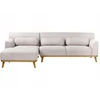 Beliani 3-vietė kampinė sofa SIMOS šviesiai pilka dešininė
