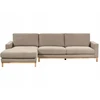 Beliani 4 vietų kampinė sofa SIGGARD smėlio ir pilkos spalvos, dešininė