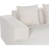 Beliani L formos kampinė sofa LUNGO Velvetinis audinys Kreminė spalva Dešininė