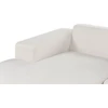 Beliani L formos kampinė sofa LUNGO Velvetinis audinys Kreminė spalva Dešininė