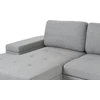 Sofa Beliani Išskleidžiamas kampinis sofos komplektas HRISEY 3 asmenims, sintetinis linas, pilkas, su daiktadėže, dešininis