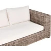 Lauko baldų komplektas Beliani Sodo kampinė sofa su pufu 5 asmenims RINELLA, pilkas ratanas
