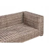 Lauko baldų komplektas Beliani Sodo kampinė sofa su pufu 5 asmenims RINELLA, pilkas ratanas