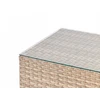 Lauko baldų komplektas Beliani Sodo kampinė sofa su stalu AVOLA, kairinė, kreminė balta, technorotangas