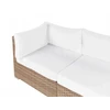 Lauko baldų komplektas Beliani Sodo kampinė sofa su staliuku 4 asmenims SANO dešininė natūralus technratanas modulinė