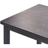 Lauko baldų komplektas Beliani Sodo kampinė sofa su staliuku 5 asmenims MESSINA kairinė, balta, metalinė