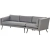 Beliani Sodo sofa 3 asmenims LORETELLO dešininė pilka