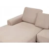 Beliani 4 vietų kampinė sofa KOHLO smėlio ir pilkos spalvos su pufas dešininė