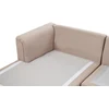 Beliani 4 vietų kampinė sofa KOHLO smėlio ir pilkos spalvos su pufas dešininė