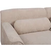 Beliani Trivietė kampinė sofa SIMOS šenilas smėlio spalvos dešininė