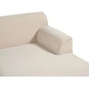 Beliani Trijų vietų kampinė sofa SIMOS, velvetinė, šviesiai smėlio spalvos, kairinė