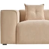 Beliani 3-vietė kampinė sofa DOLVA, velvetas, smėlio spalvos, kairinė