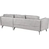 Beliani 3 asmenų kampinė sofa ALTAN, veliūrinė, šviesiai pilka, kairinė