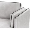 Beliani 3 asmenų kampinė sofa ALTAN, veliūrinė, šviesiai pilka, kairinė