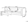 Beliani Trivietė kampinė sofa FLEN veliūrinė pilka