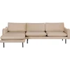Beliani 4 vietų kampinė sofa VINTERBRO, veliūras, smėlinė, dešininė