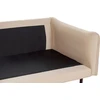 Beliani 4 vietų kampinė sofa VINTERBRO, veliūras, smėlinė, dešininė