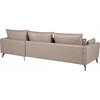 Beliani Trivietė kampinė sofa GALLO, eco zomšas, šviesiai ruda, kairinė