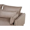 Beliani Trivietė kampinė sofa GALLO, eco zomšas, šviesiai ruda, kairinė