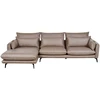 Beliani 3 vietų kampinė sofa GALLO, ekologiška zomša, šviesiai ruda, dešininė