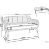 Sofa Beliani Sodo suoliukas su pagalve PRATELLO 122 cm, technorotangas, natūrali spalva