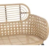 Sofa Beliani Sodo suoliukas su pagalve PRATELLO 122 cm, technorotangas, natūrali spalva