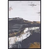 Beliani Drobė STATTE Abstraktaus dizaino 63 x 93 cm juoda
