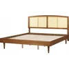 Beliani Rattano lova VARZY 180 x 200 cm ruda