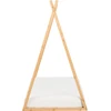 Beliani Vaikiška lova Tipi SAURAT 90 x 200 cm, pušies mediena, šviesi ruda