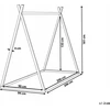 Beliani Vaikiška lova Tipi SAURAT 90 x 200 cm, pušies mediena, šviesi ruda