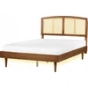 Beliani LED lova Rattan VARZY 140 x 200 cm ruda