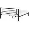 Beliani Metalinė lova CUSSET 140 × 200 cm, juoda