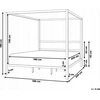 Beliani Metalinis baldakimo lovos rėmas LESTARDS 180 x 200 cm, juodas