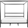 Beliani Metalinis baldakimo lovos rėmas LESTARDS 180 x 200 cm, juodas