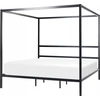 Beliani Metalinis baldakimo lovos rėmas LESTARDS 180 x 200 cm, juodas