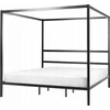 Beliani Metalinis baldakimo lovos rėmas LESTARDS 180 x 200 cm, juodas