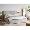Beliani Lova su patalynės dėže MOISSAC, veliūrinis audinys, juoda/balta, 160 x 200 cm