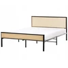 Beliani Technorattano lova AVANTON 140 x 200 cm juoda