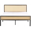 Beliani Technorattano lova AVANTON 140 x 200 cm juoda