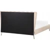 Beliani Velvetinė lova MIRIBEL 160 x 200 cm smėlio spalvos