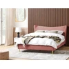 Beliani Velvetinė lova CHALEIX 180 x 200 cm persiko spalvos