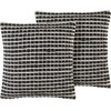 Beliani 2 dekoratyvinių pagalvių rinkinys 45 x 45 cm juoda ir balta YONCALI