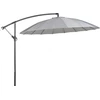 Beliani Parasol sodo na wysięgniku 268 cm CALABRIA II Tamsiai pilka